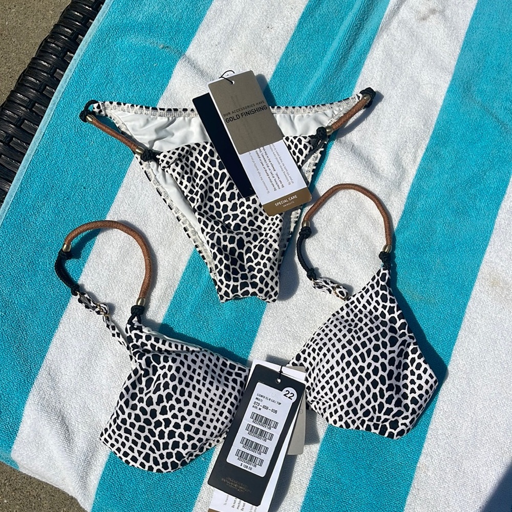 ViX PaulaHermanny leopard gold finishing bikini
